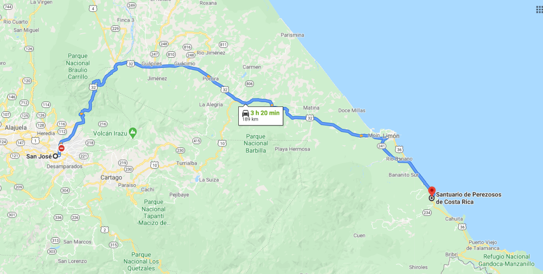 Cómo llegar al Sloth Sanctuary, Costa Rica, Costa Rica